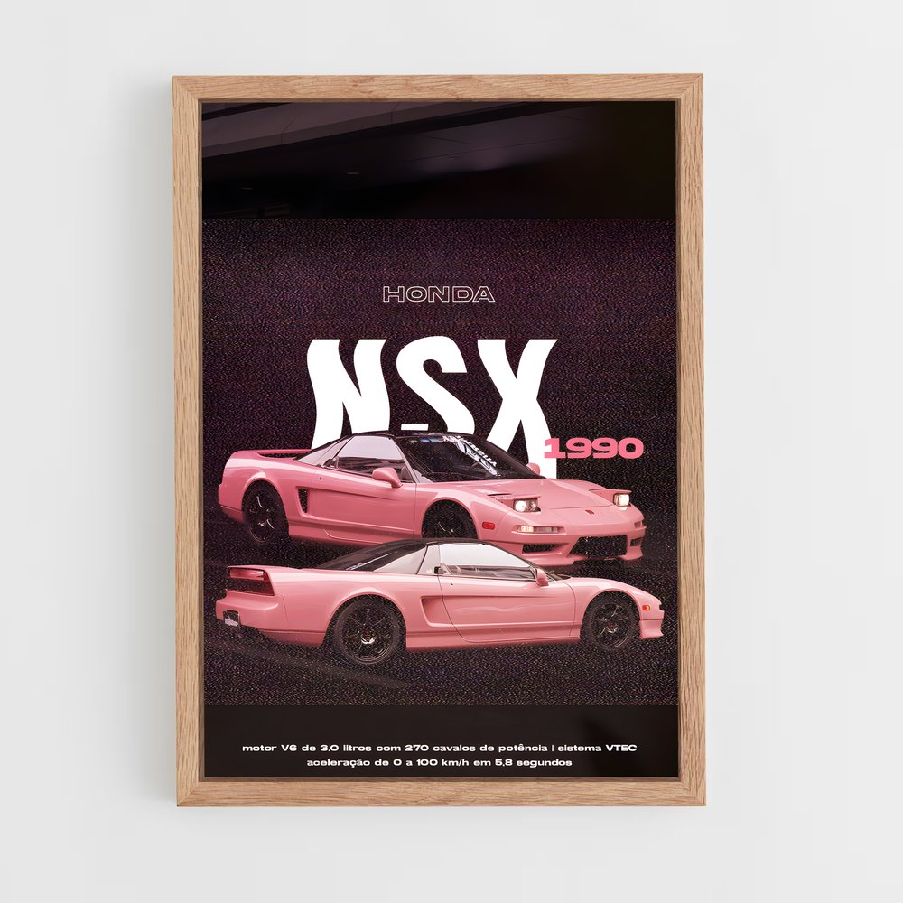 Poster Pink Racer X2 – affiche Honda (vue 4)